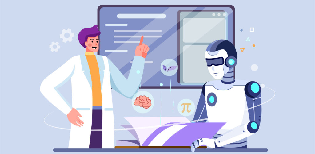 robotics learning illustration concept